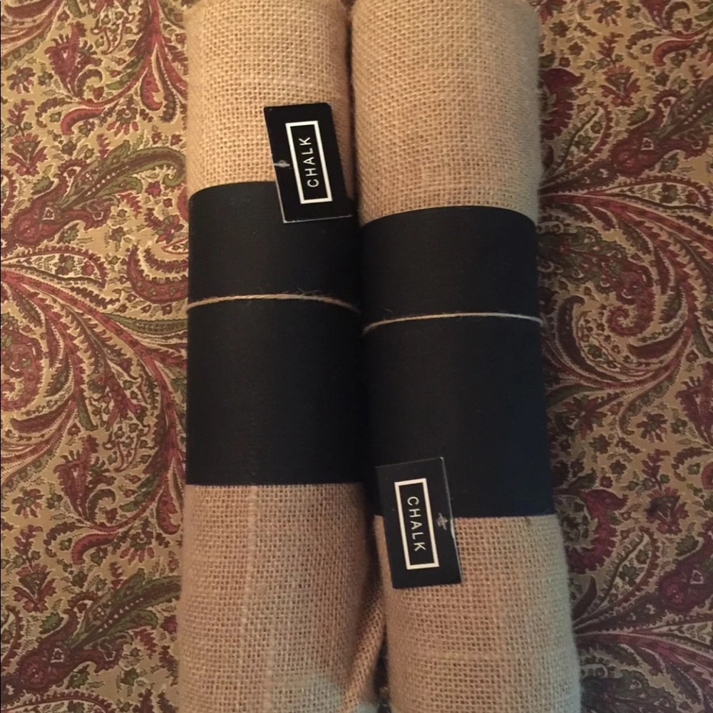 2 rolls of chalk burlap